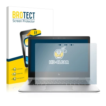 Vorderseite einer Produktverpackung mit dem Markenlogo BROTECT. Daneben ist das Gerät HP EliteBook x360 1030 G2 mit dem zugehö