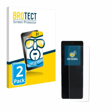 Vorderseite einer Produktverpackung mit dem Markenlogo BROTECT. Daneben ist das Gerät Stromer ST2 Omni-Display mit dem zugehör