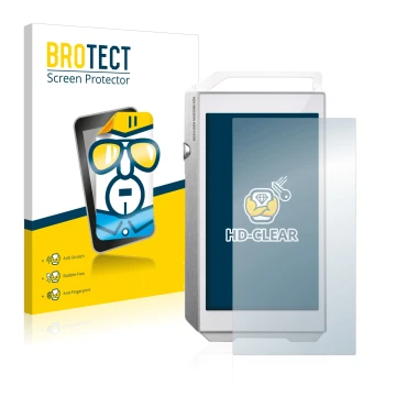 Vorderseite einer Produktverpackung mit dem Markenlogo BROTECT. Daneben ist das Gerät Pioneer XDP-100R mit dem zugehörigen Dis