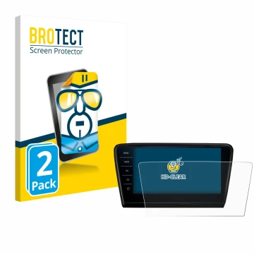 Vorderseite einer Produktverpackung mit dem Markenlogo BROTECT. Daneben ist das Gerät Skoda Octavia 2017 Infotainment System C
