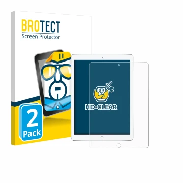 Vorderseite einer Produktverpackung mit dem Markenlogo BROTECT. Daneben ist das Gerät Apple iPad Pro 10.5