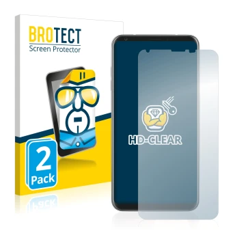 Vorderseite einer Produktverpackung mit dem Markenlogo BROTECT. Daneben ist das Gerät LG V30 mit dem zugehörigen Displayschutz