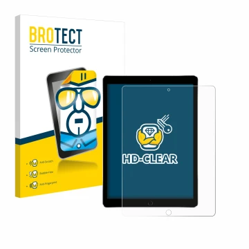 Vorderseite einer Produktverpackung mit dem Markenlogo BROTECT. Daneben ist das Gerät Apple iPad Pro 12.9