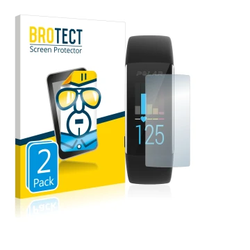 Vorderseite einer Produktverpackung mit dem Markenlogo BROTECT. Daneben ist das Gerät Polar A370 mit dem zugehörigen Displaysc