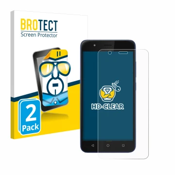 Vorderseite einer Produktverpackung mit dem Markenlogo BROTECT. Daneben ist das Gerät Gigaset GS270 plus mit dem zugehörigen D