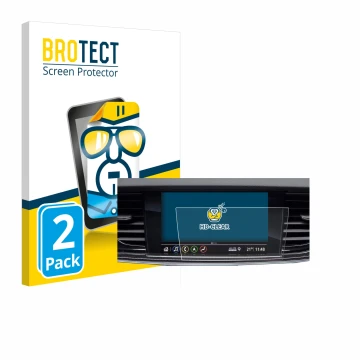 Vorderseite einer Produktverpackung mit dem Markenlogo BROTECT. Daneben ist das Gerät Opel Insignia 2017 Navi 900 IntelliLink 