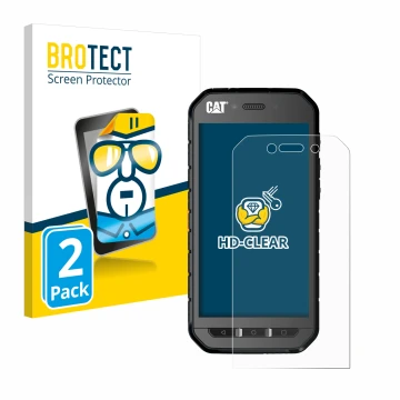 Vorderseite einer Produktverpackung mit dem Markenlogo BROTECT. Daneben ist das Gerät Caterpillar Cat S41 mit dem zugehörigen 