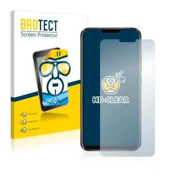 Vorderseite einer Produktverpackung mit dem Markenlogo BROTECT. Daneben ist das Gerät ASUS ZenFone 5 ZE620KL mit dem zugehörig
