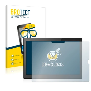 Vorderseite einer Produktverpackung mit dem Markenlogo BROTECT. Daneben ist das Gerät Lenovo ThinkPad X1 Tablet (3.Gen) mit de