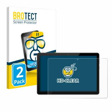 Vorderseite einer Produktverpackung mit dem Markenlogo BROTECT. Daneben ist das Gerät Huawei MediaPad T5 10 mit dem zugehörige