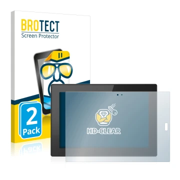 Vorderseite einer Produktverpackung mit dem Markenlogo BROTECT. Daneben ist das Gerät Lenovo Tablet 10 (3. Gen.) mit dem zugeh