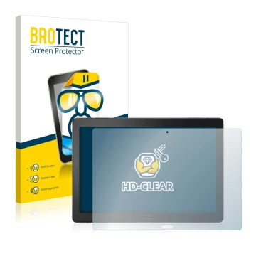 Vorderseite einer Produktverpackung mit dem Markenlogo BROTECT. Daneben ist das Gerät Lenovo Tab P10 (10,1