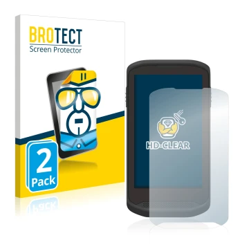 Vorderseite einer Produktverpackung mit dem Markenlogo BROTECT. Daneben ist das Gerät Zebra TC20 Touch mit dem zugehörigen Dis