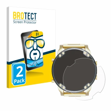 Vorderseite einer Produktverpackung mit dem Markenlogo BROTECT. Daneben ist das Gerät Diesel DZ7333 Mr. Daddy 2.0 mit dem zuge