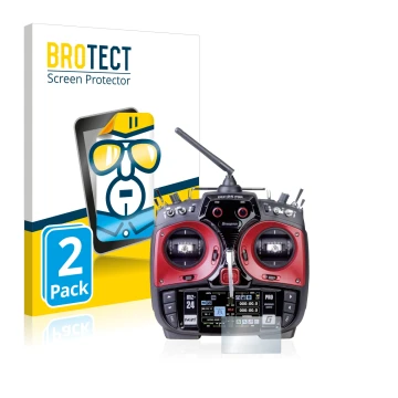 Vorderseite einer Produktverpackung mit dem Markenlogo BROTECT. Daneben ist das Gerät Graupner mz-24 Pro mit dem zugehörigen D