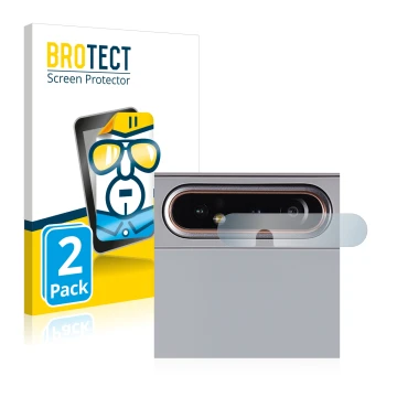 Vorderseite einer Produktverpackung mit dem Markenlogo BROTECT. Daneben ist das Gerät Samsung Galaxy A80 (NUR Kameraschutz) mi