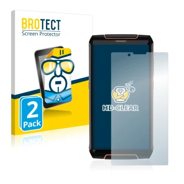 Vorderseite einer Produktverpackung mit dem Markenlogo BROTECT. Daneben ist das Gerät Cubot King Kong 3 mit dem zugehörigen Di