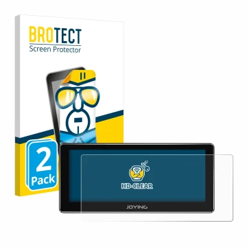 Vorderseite einer Produktverpackung mit dem Markenlogo BROTECT. Daneben ist das Gerät Joying 4G Car Radio 8.8