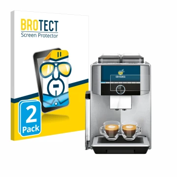 Vorderseite einer Produktverpackung mit dem Markenlogo BROTECT. Daneben ist das Gerät Siemens EQ.9 plus connect s700 4,3