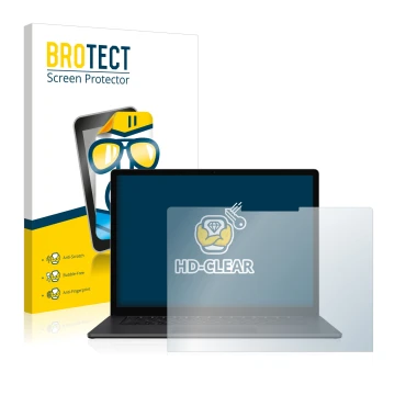 Vorderseite einer Produktverpackung mit dem Markenlogo BROTECT. Daneben ist das Gerät Microsoft Surface Laptop 3 15