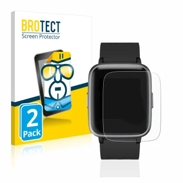 Vorderseite einer Produktverpackung mit dem Markenlogo BROTECT. Daneben ist das Gerät Letsfit Fitness Tracker 1.3