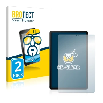Vorderseite einer Produktverpackung mit dem Markenlogo BROTECT. Daneben ist das Gerät Samsung Galaxy Tab S6 2020 mit dem zugeh