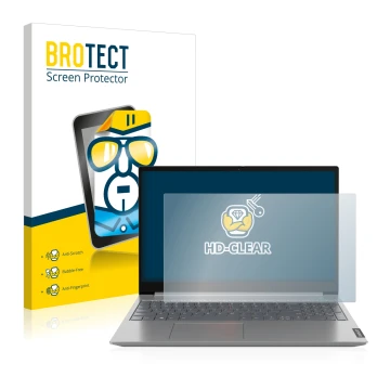 Vorderseite einer Produktverpackung mit dem Markenlogo BROTECT. Daneben ist das Gerät Lenovo ThinkBook 14