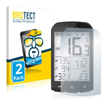 Vorderseite einer Produktverpackung mit dem Markenlogo BROTECT. Daneben ist das Gerät Cycplus M1 2.9