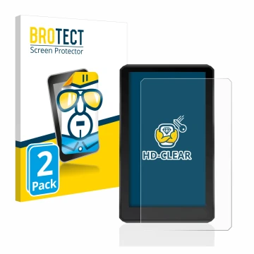 Vorderseite einer Produktverpackung mit dem Markenlogo BROTECT. Daneben ist das Gerät Garmin zumo XT mit dem zugehörigen Displ