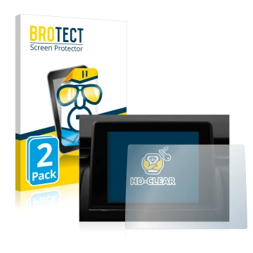 Vorderseite einer Produktverpackung mit dem Markenlogo BROTECT. Daneben ist das Gerät Renault Clio V 2020 Easy Link 7