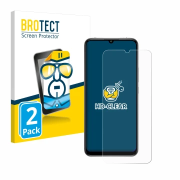 Vorderseite einer Produktverpackung mit dem Markenlogo BROTECT. Daneben ist das Gerät Xiaomi Mi 10 Lite mit dem zugehörigen Di
