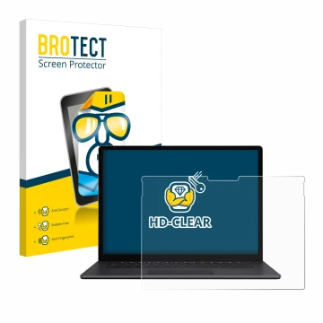 Vorderseite einer Produktverpackung mit dem Markenlogo BROTECT. Daneben ist das Gerät Microsoft Surface Book 3 15