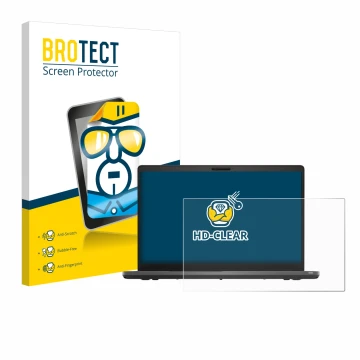 Vorderseite einer Produktverpackung mit dem Markenlogo BROTECT. Daneben ist das Gerät Dell Latitude 5500 mit dem zugehörigen D