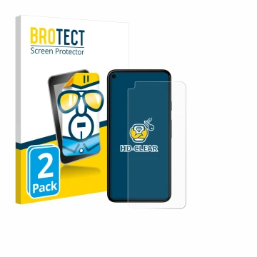 Vorderseite einer Produktverpackung mit dem Markenlogo BROTECT. Daneben ist das Gerät Google Pixel 5 mit dem zugehörigen Displ