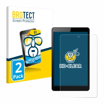 Vorderseite einer Produktverpackung mit dem Markenlogo BROTECT. Daneben ist das Gerät Huawei MediaPad M5 Lite 8