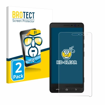 Vorderseite einer Produktverpackung mit dem Markenlogo BROTECT. Daneben ist das Gerät Beafon M5 mit dem zugehörigen Displaysch