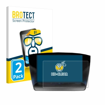 Vorderseite einer Produktverpackung mit dem Markenlogo BROTECT. Daneben ist das Gerät Ford Edge 2015-2019 SYNC 2 8
