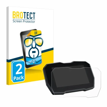 Vorderseite einer Produktverpackung mit dem Markenlogo BROTECT. Daneben ist das Gerät Ducati Streetfighter V4 2020 Tachoanzeig