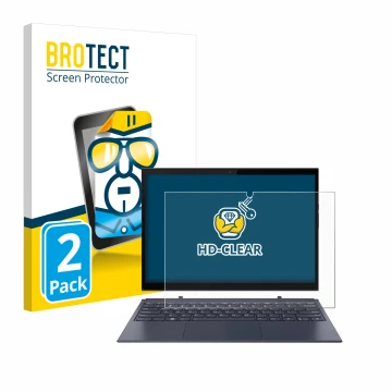 Vorderseite einer Produktverpackung mit dem Markenlogo BROTECT. Daneben ist das Gerät Lenovo Yoga Duet 7 mit dem zugehörigen D