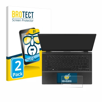 Vorderseite einer Produktverpackung mit dem Markenlogo BROTECT. Daneben ist das Gerät ASUS ZenBook Flip 14 UX463FA (Touch Trac