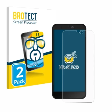 Vorderseite einer Produktverpackung mit dem Markenlogo BROTECT. Daneben ist das Gerät Fairphone 3 Plus mit dem zugehörigen Dis