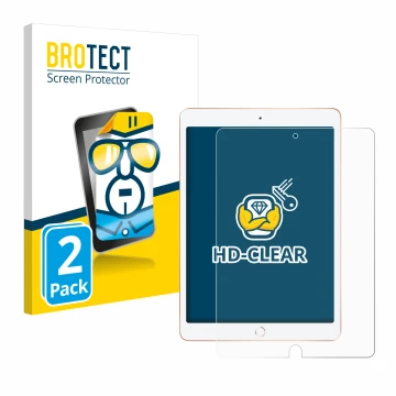 Vorderseite einer Produktverpackung mit dem Markenlogo BROTECT. Daneben ist das Gerät Apple iPad 10.2