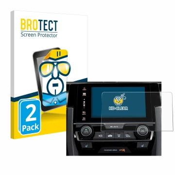 Vorderseite einer Produktverpackung mit dem Markenlogo BROTECT. Daneben ist das Gerät Honda Civic 2020 Infotainment System 202