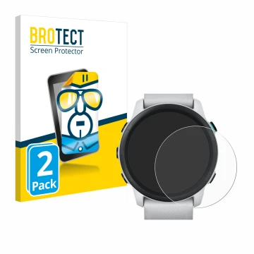 Vorderseite einer Produktverpackung mit dem Markenlogo BROTECT. Daneben ist das Gerät Garmin Forerunner 745 mit dem zugehörige