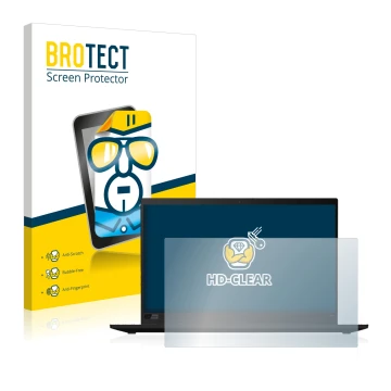 Vorderseite einer Produktverpackung mit dem Markenlogo BROTECT. Daneben ist das Gerät Lenovo ThinkPad X1 Carbon (8. Gen.) mit 