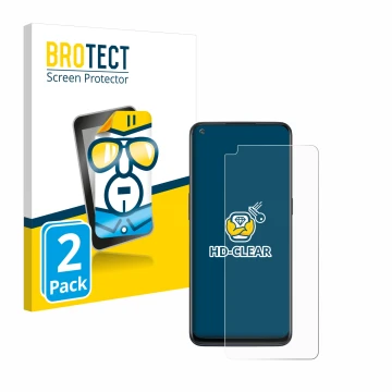 Vorderseite einer Produktverpackung mit dem Markenlogo BROTECT. Daneben ist das Gerät OnePlus Nord N10 5G mit dem zugehörigen 