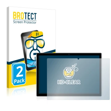 Vorderseite einer Produktverpackung mit dem Markenlogo BROTECT. Daneben ist das Gerät Teclast P20HD mit dem zugehörigen Displa