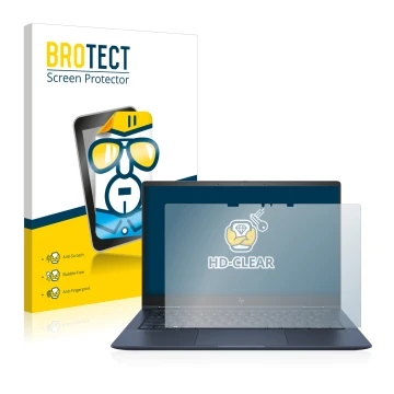 Vorderseite einer Produktverpackung mit dem Markenlogo BROTECT. Daneben ist das Gerät HP Elite Dragonfly G2 mit dem zugehörige