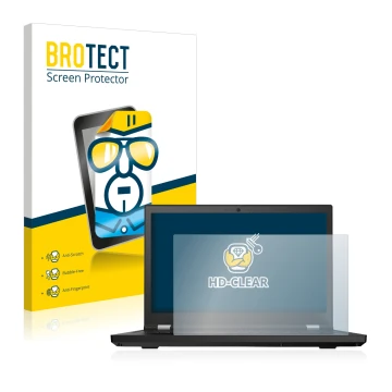 Vorderseite einer Produktverpackung mit dem Markenlogo BROTECT. Daneben ist das Gerät Lenovo ThinkPad P15 mit dem zugehörigen 