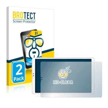 Vorderseite einer Produktverpackung mit dem Markenlogo BROTECT. Daneben ist das Gerät Samsung Galaxy Tab A7 Lite LTE 2021 (im 
